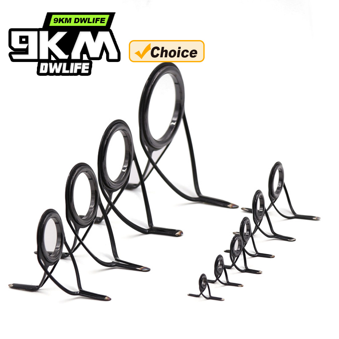 Fishing Rod Casting - 9KM OB Gebogen Hengelgeleiderset 10 stuks