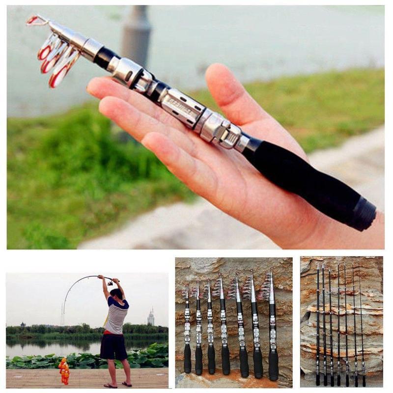 Fishing Rod Casting - 1M verstelbare telescopische hengel Praktische versterkte